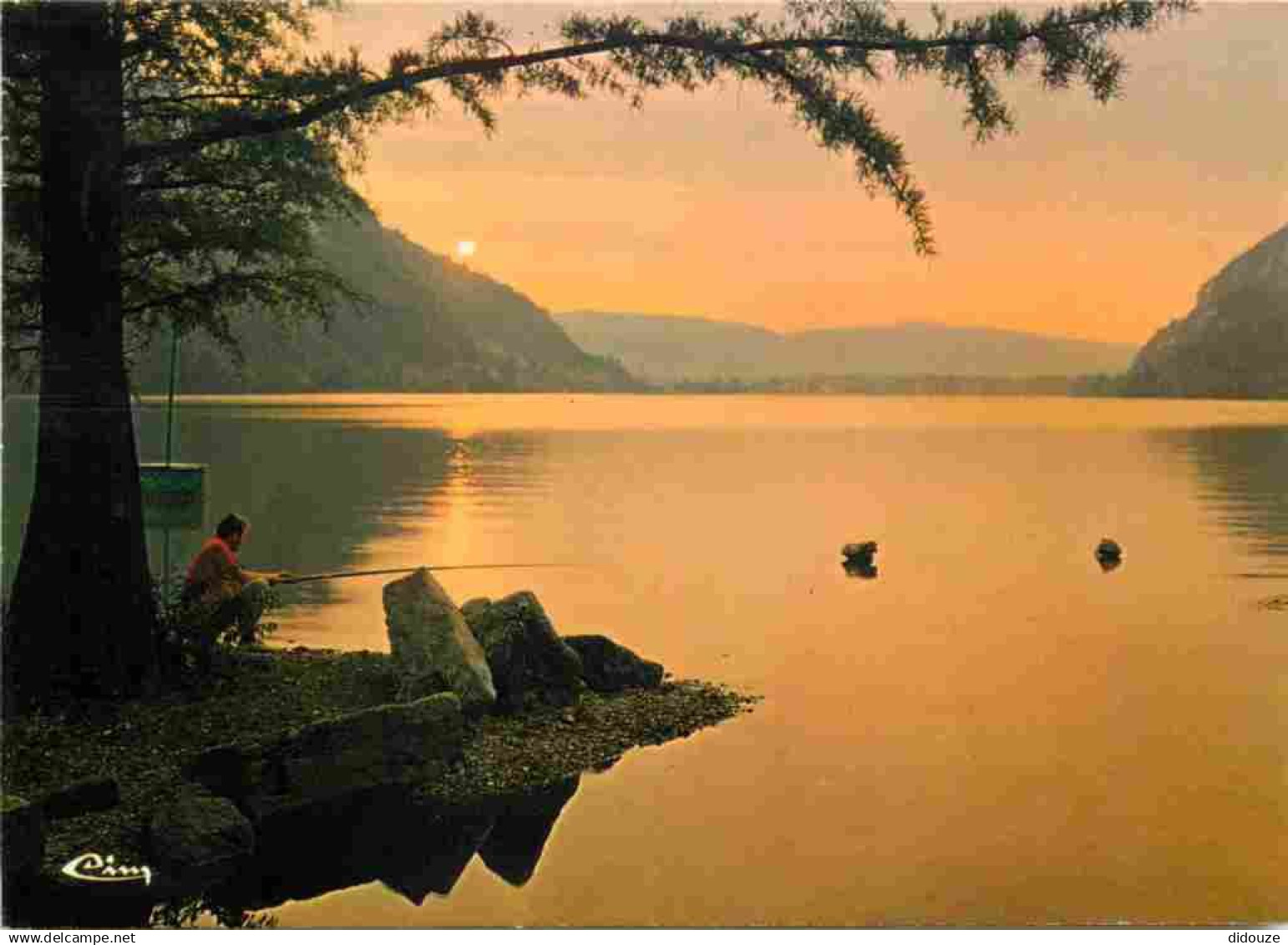 01 - Nantua - Le Lac de Nantua - Coucher de Soleil - CPM - Flamme Postale - Voir Scans Recto-Verso