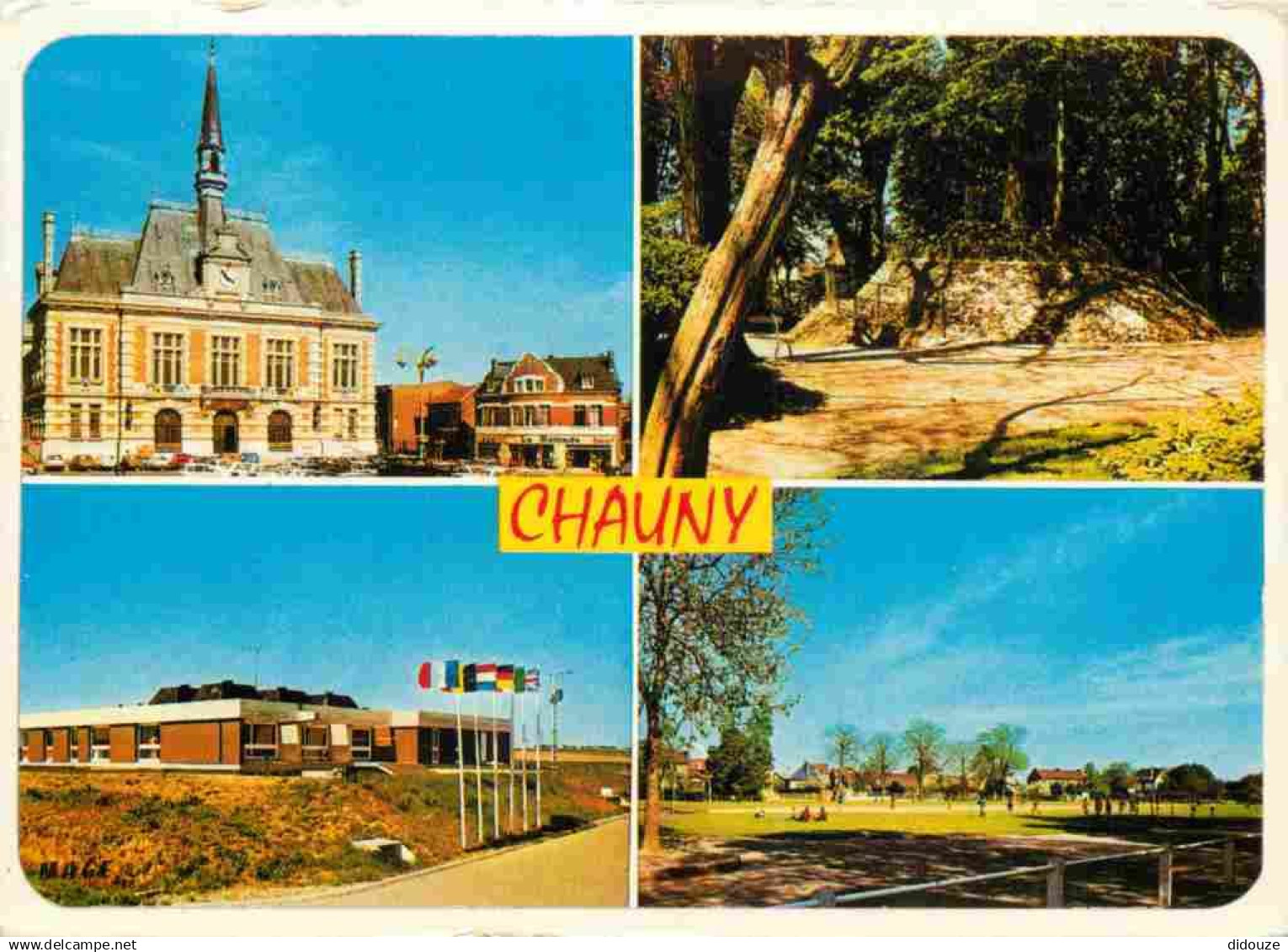 02 - Chauny - Multivues - CPM - Flamme Postale de Chauny 02 - Voir Scans Recto-Verso