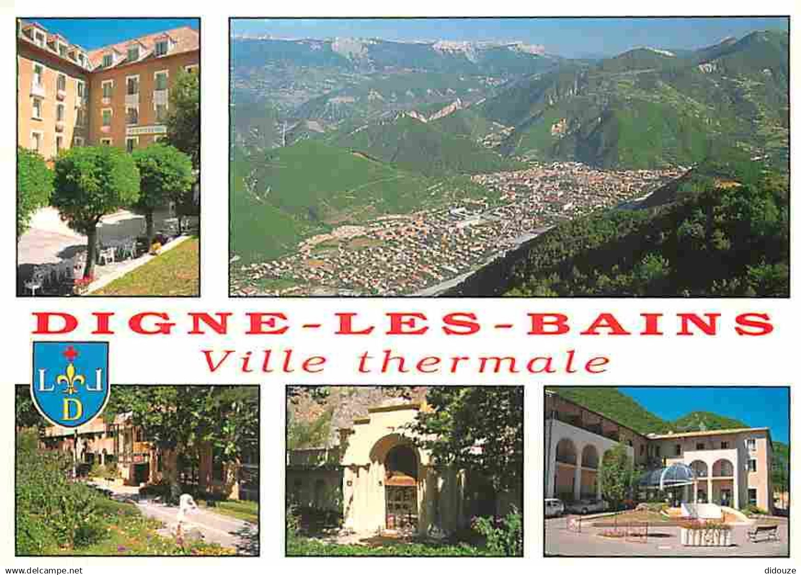 04 - Digne les Bains - Multivues - Blasons - Flamme Postale de Digne les Bains - CPM - Voir Scans Recto-Verso