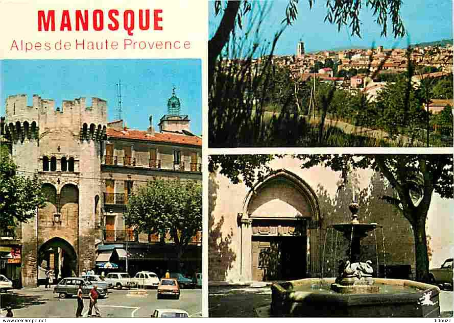 04 - Manosque - Multivues - Automobiles - Fontaine - Flamme Postale de Manosque - CPM - Voir Scans Recto-Verso