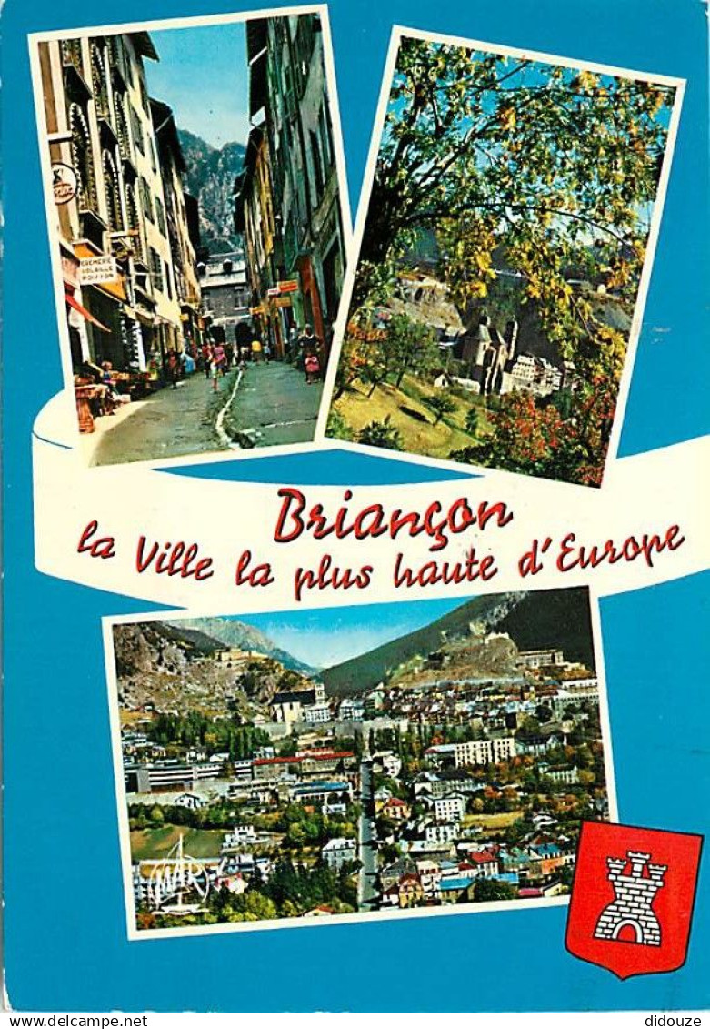 05 - Briançon - Multivues - Blasons - Flamme Postale de Allemont - CPM - Voir Scans Recto-Verso