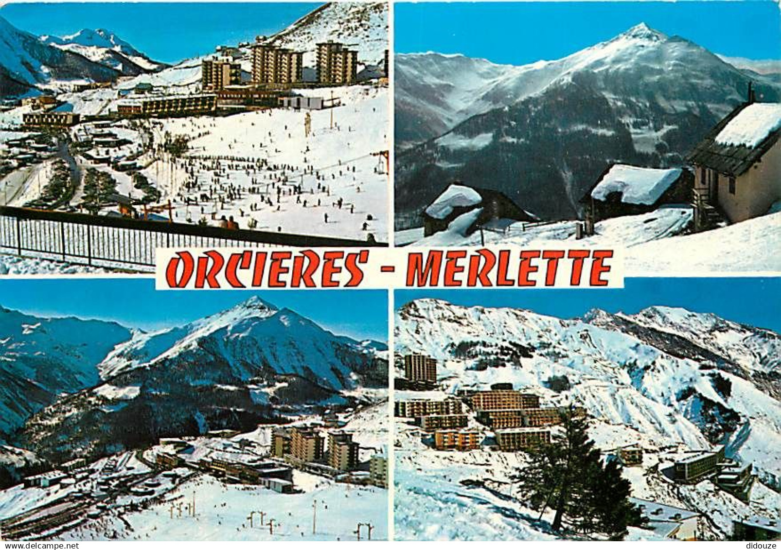 05 - Orcières Merlette - Multivues - Hiver - Neige - Flamme Postale de Orcières Merlette - CPM - Voir Scans Recto-Verso