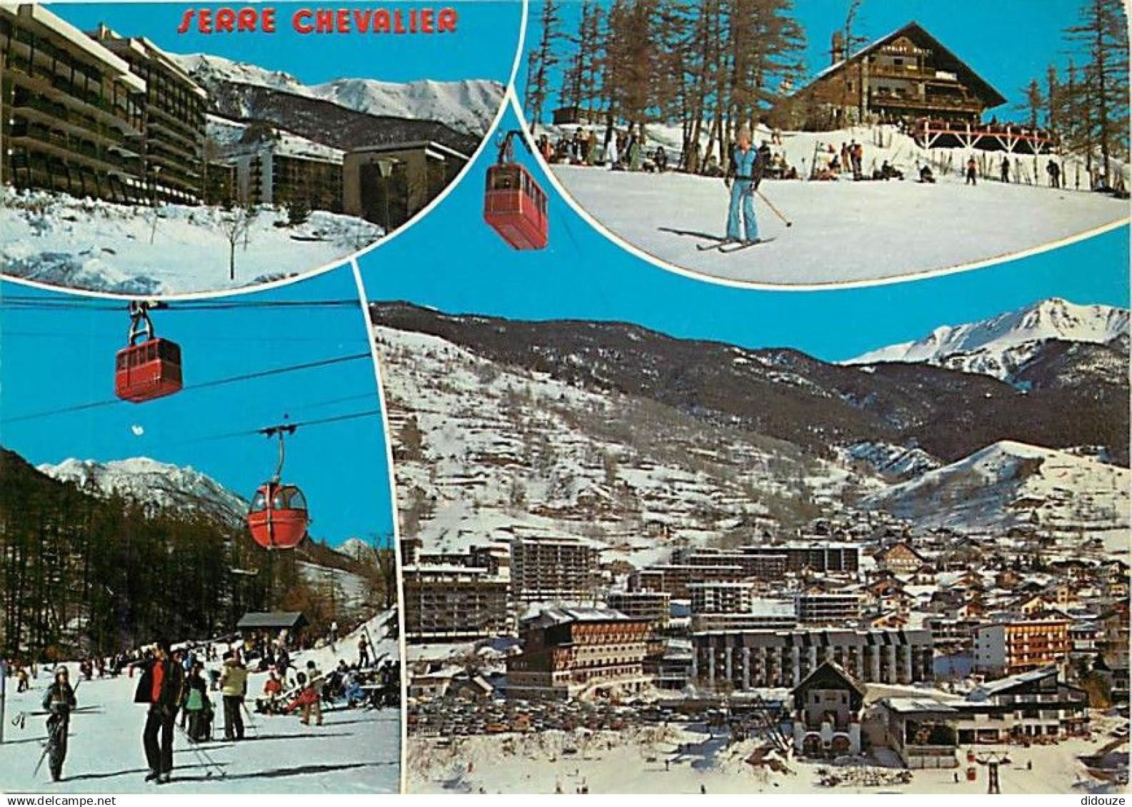 05 - Serre Chevalier - Chantemerle - Multivues - Hiver - Neige - Skieurs - CPM - Voir Scans Recto-Verso