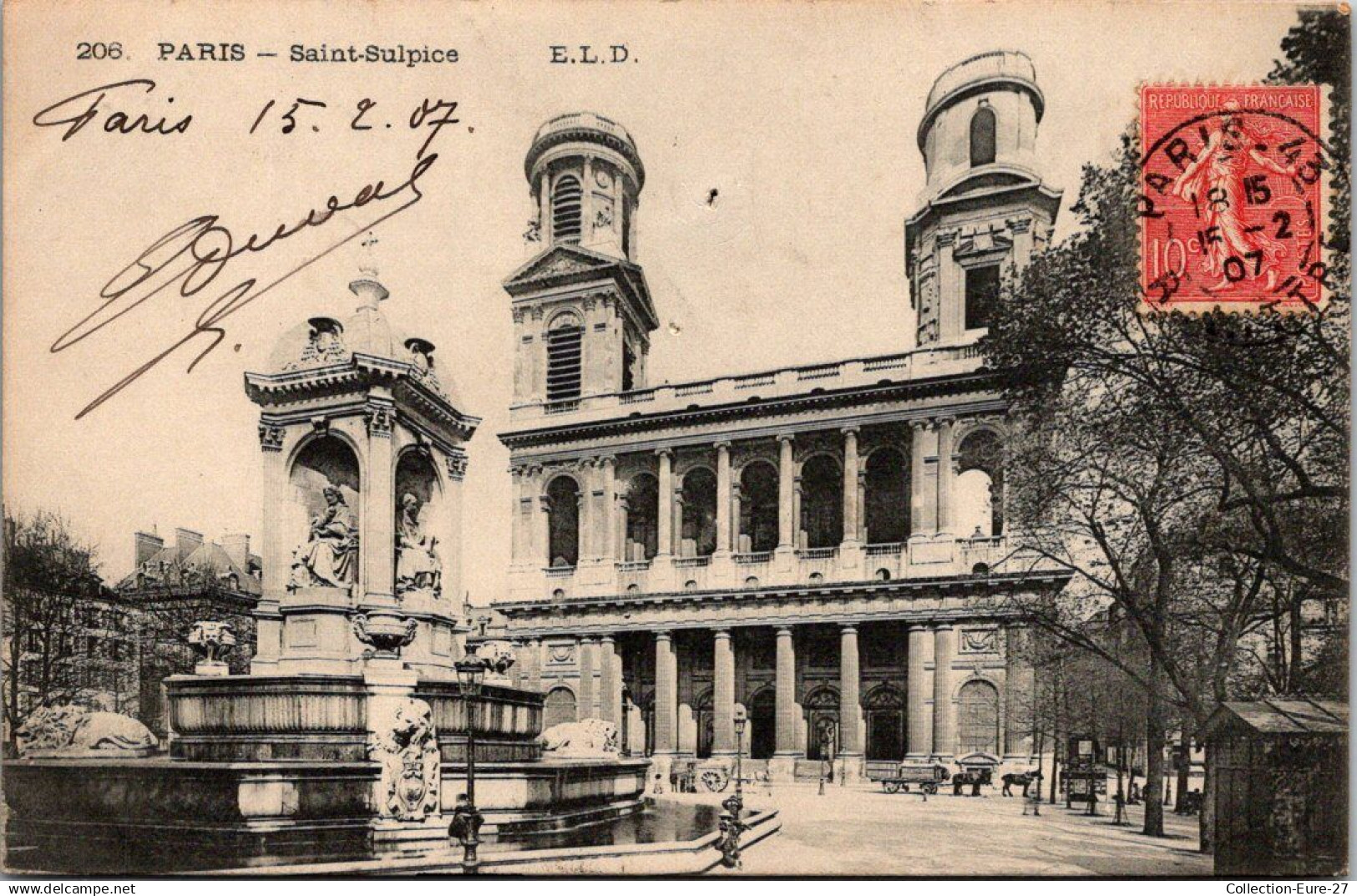 (06/01/25) 75-CPA PARIS - 6ème ARRONDISSEMENT - EGLISE SAINT SULPICE