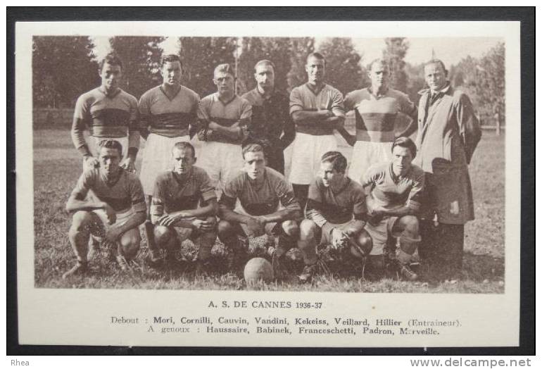 06 Cannes A. S. DE CANNES 1936-37 sport football sépia    D06D  K06029K  C06029C RH015561