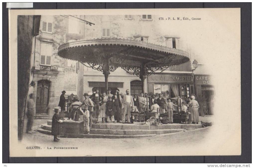 06 - Grasse - La poissonnerie - animée