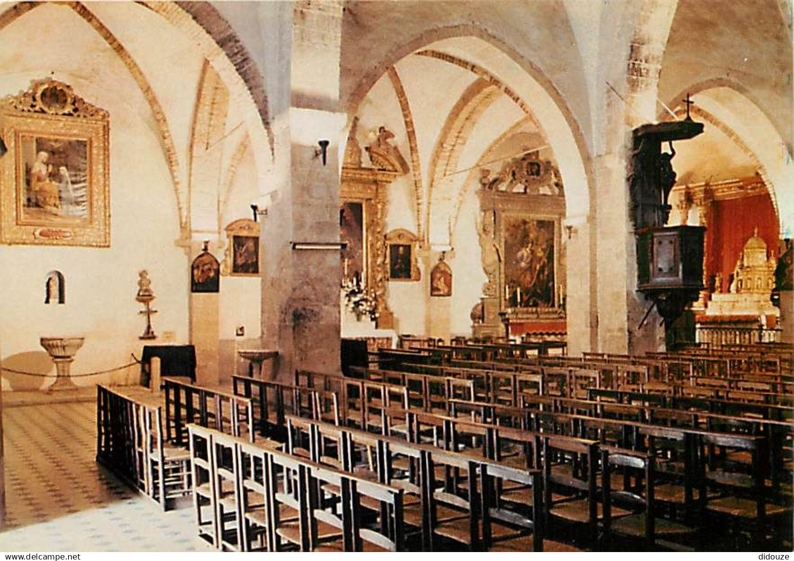 06 - Saint Paul de Vence - Eglise Collégiale de Saint Paul - Intérieur et nef latérale nord - CPM - Carte Neuve - Voir S