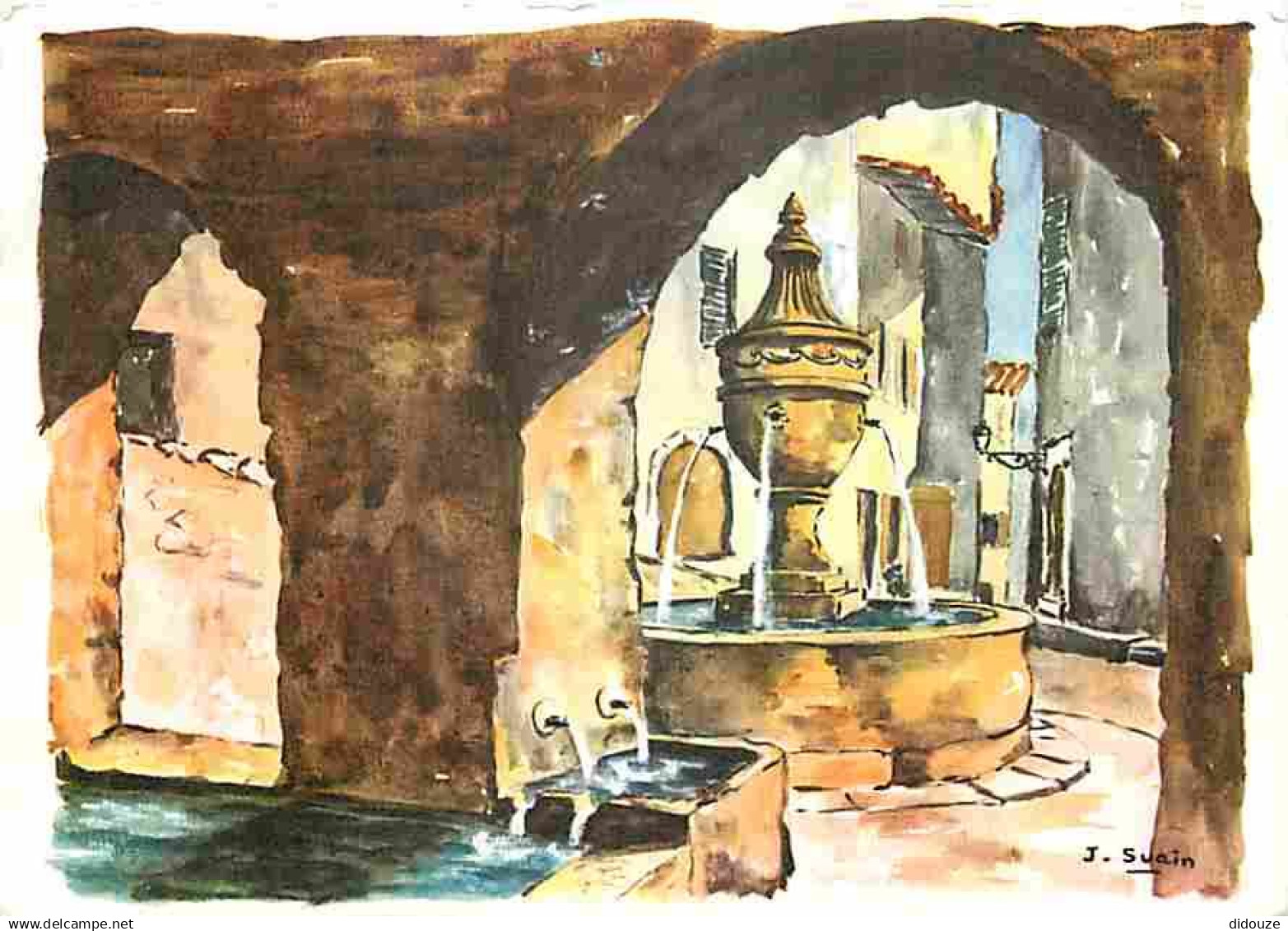 06 - Saint Paul de Vence - Les Aquarelles de Provence Cote d'Azur - La Fontaine de Saint Paul - CPM - Voir Scans Recto-V