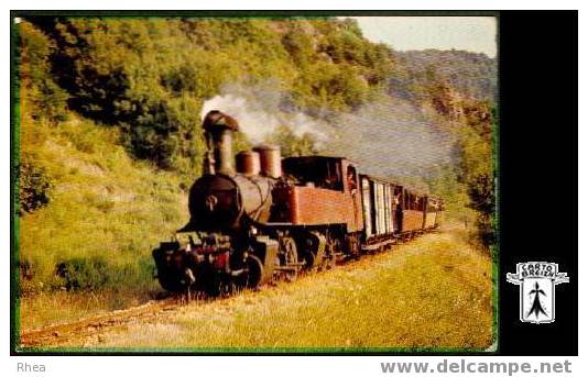 07 Lamastre - CHEMIN DE FER DU VIVARAIS  Ligne TOURNON - LAMASTRE (Ardèche-France) Train à  Rhea D07D  K07129K  C07129C