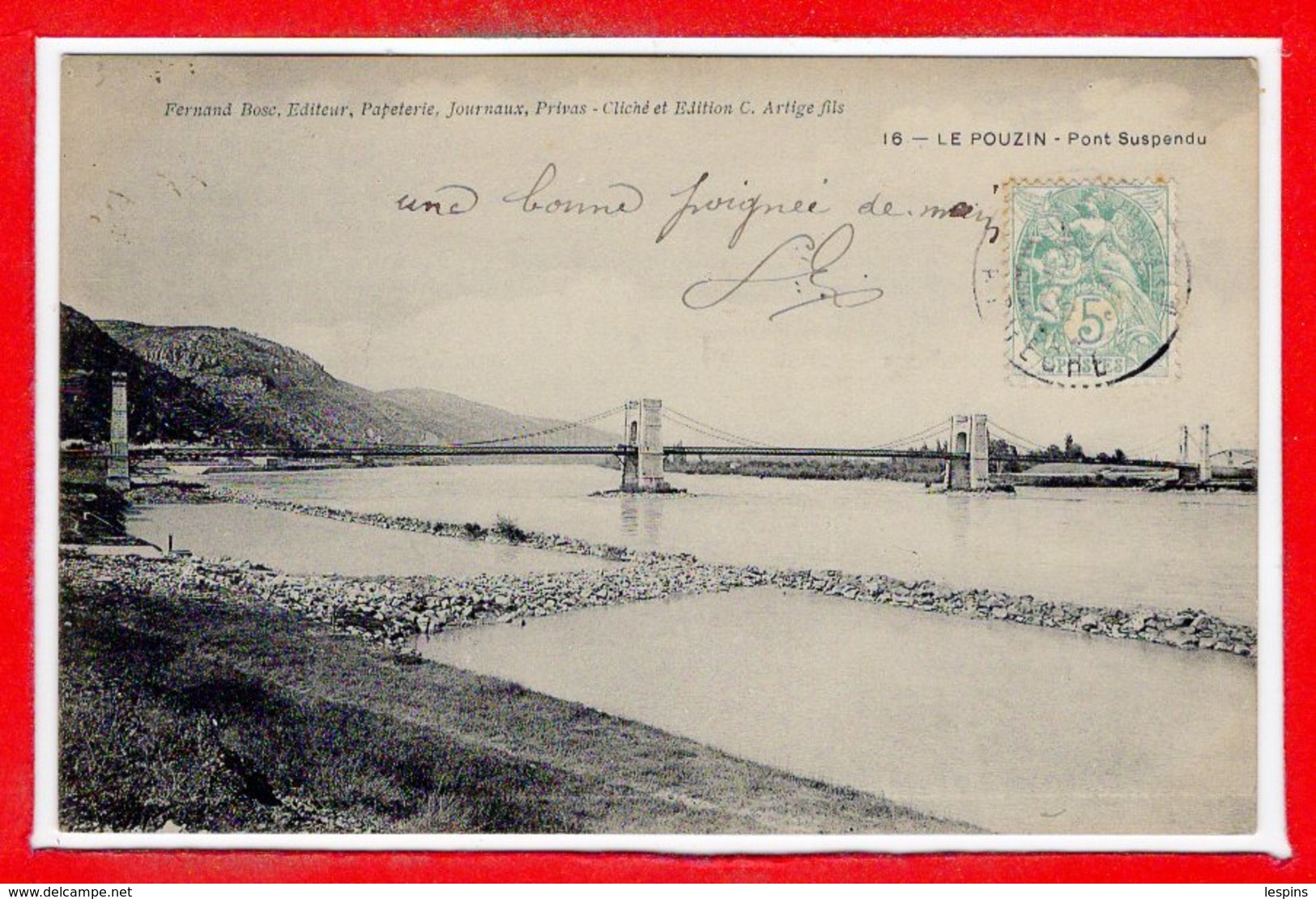 07 - Le POUZIN -- pont suspendu