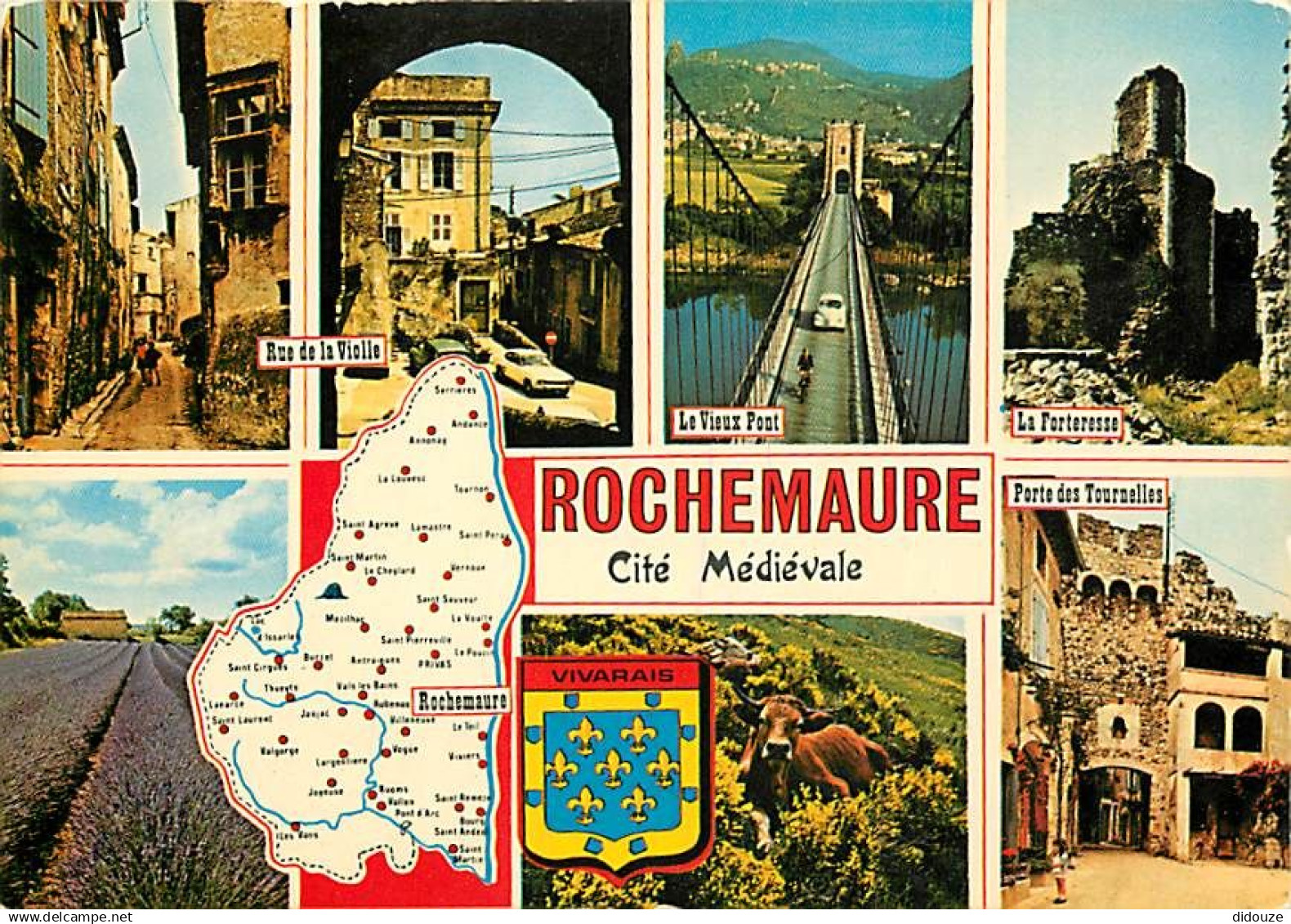 07 - Rochemaure - Multivues - Blasons - Carte Géographique - CPM - Voir Scans Recto-Verso