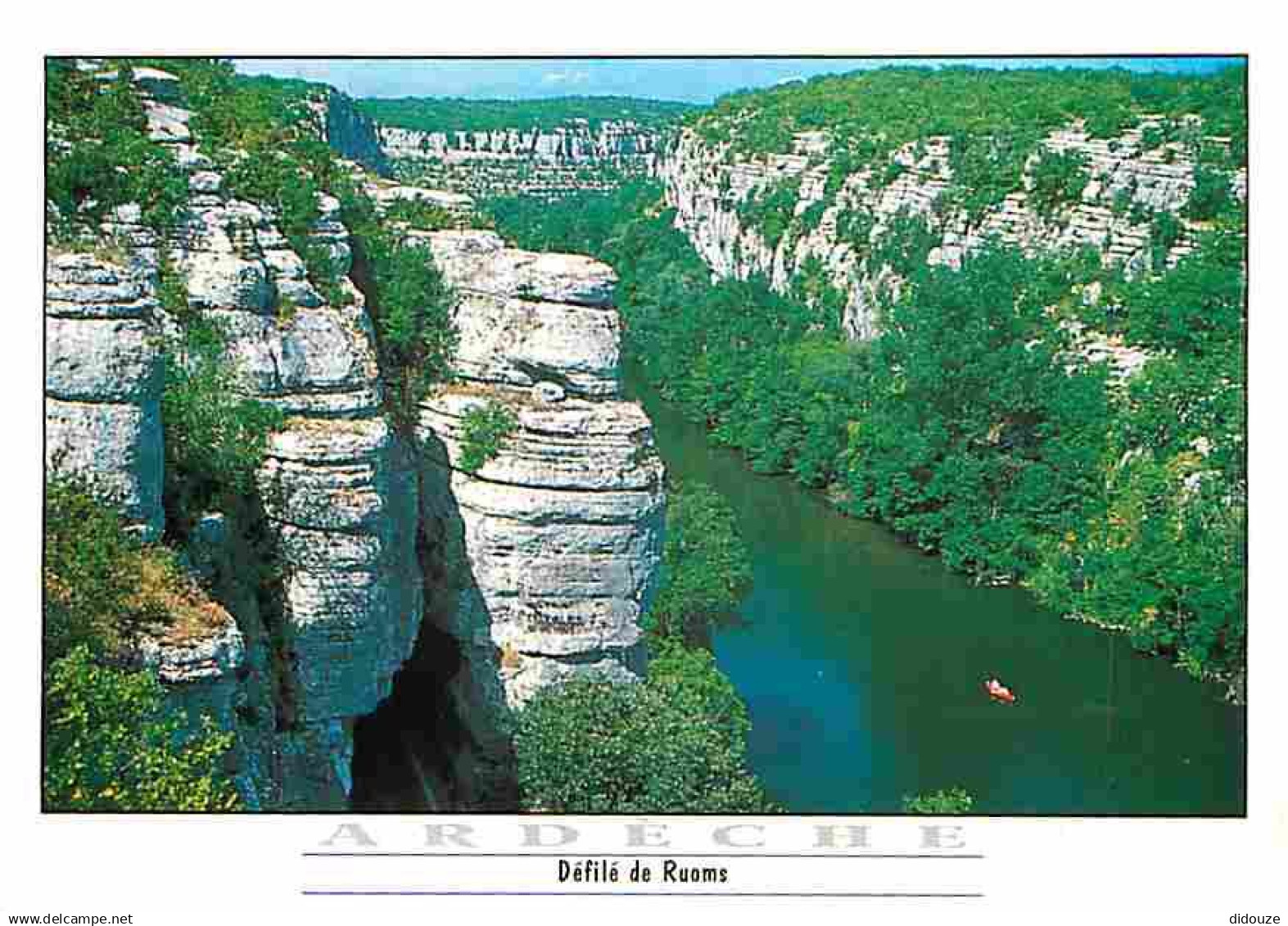 07 - Ruoms - Les Gorges de l'Ardèche - Le Défilé de Ruoms - Flamme Postale de Ruoms - CPM - Voir Scans Recto-Verso