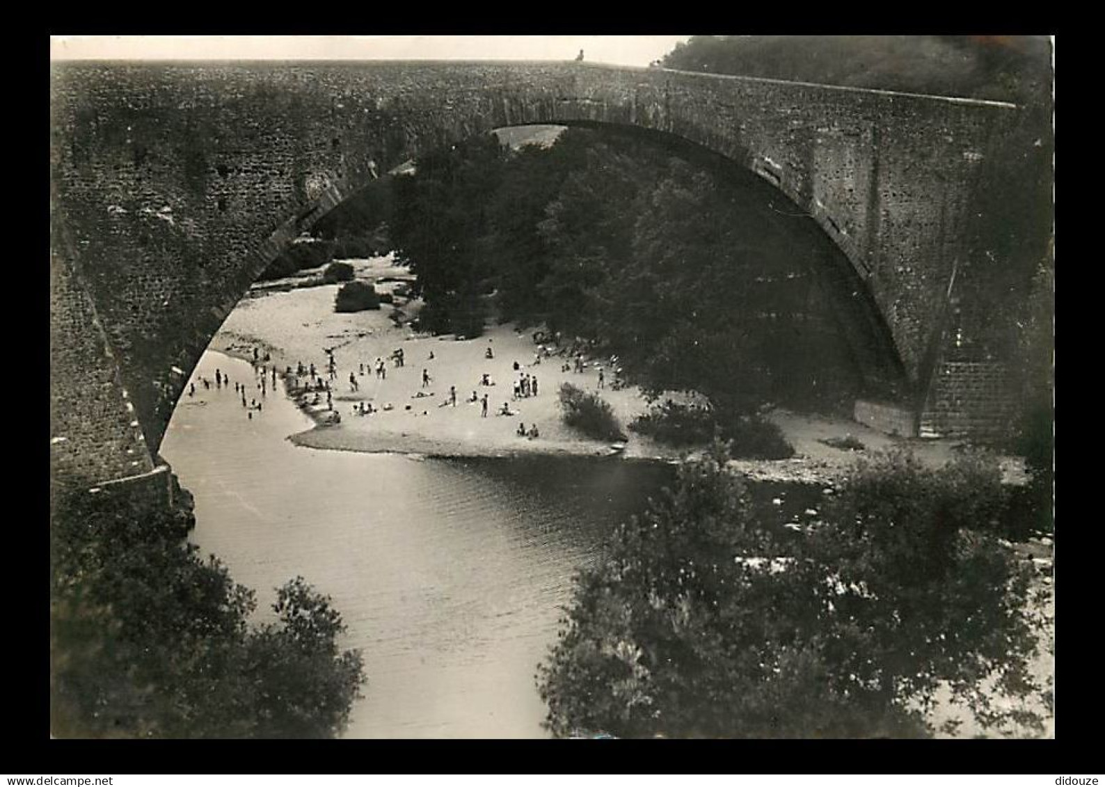 07 - Tournon sur Rhone - Environs de Tournon sur Rhone - Le Grand Pont et Douce Plage - Carte dentelée - CPSM grand form