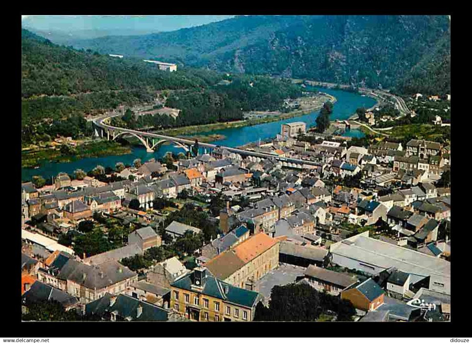 08 - Revin - Vue Générale aérienne - Pont sur la Meuse - Flamme Postale de Revin - CPM - Voir Scans Recto-Verso