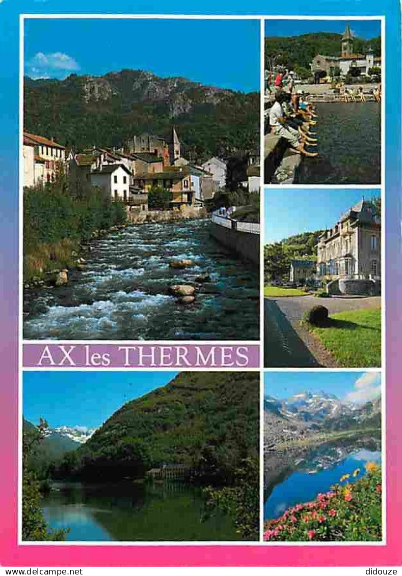 09 - Ax les Thermes - Multivues - Flamme Postale de Ax les Thermes - CPM - Voir Scans Recto-Verso