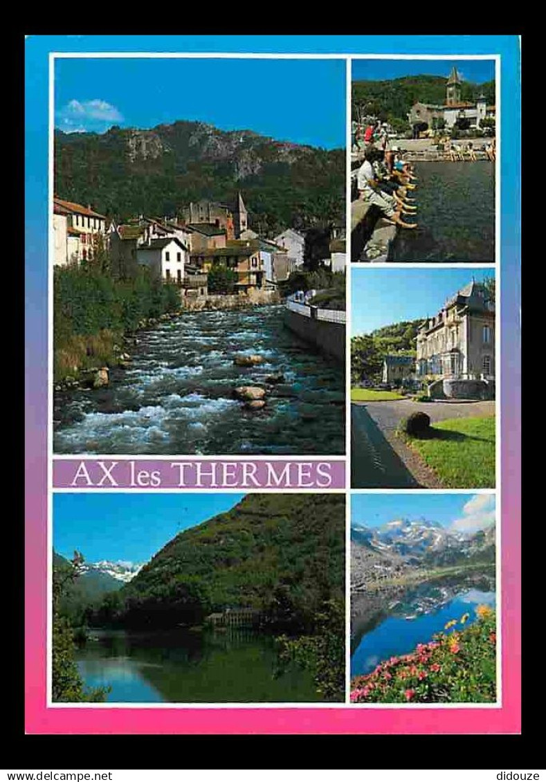 09 - Ax les Thermes - Multivues - Flamme Postale de Ax les Thermes - CPM - Voir Scans Recto-Verso