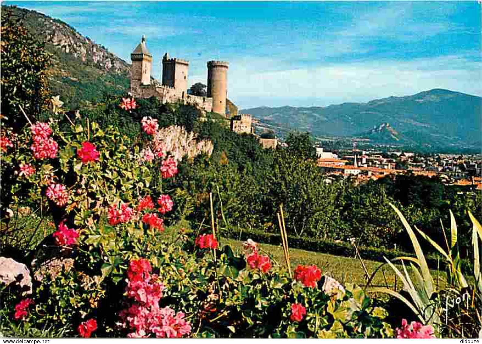 09 - Foix - Le château fort des Comtes de Foix - Fleurs - CPM - Voir Scans Recto-Verso