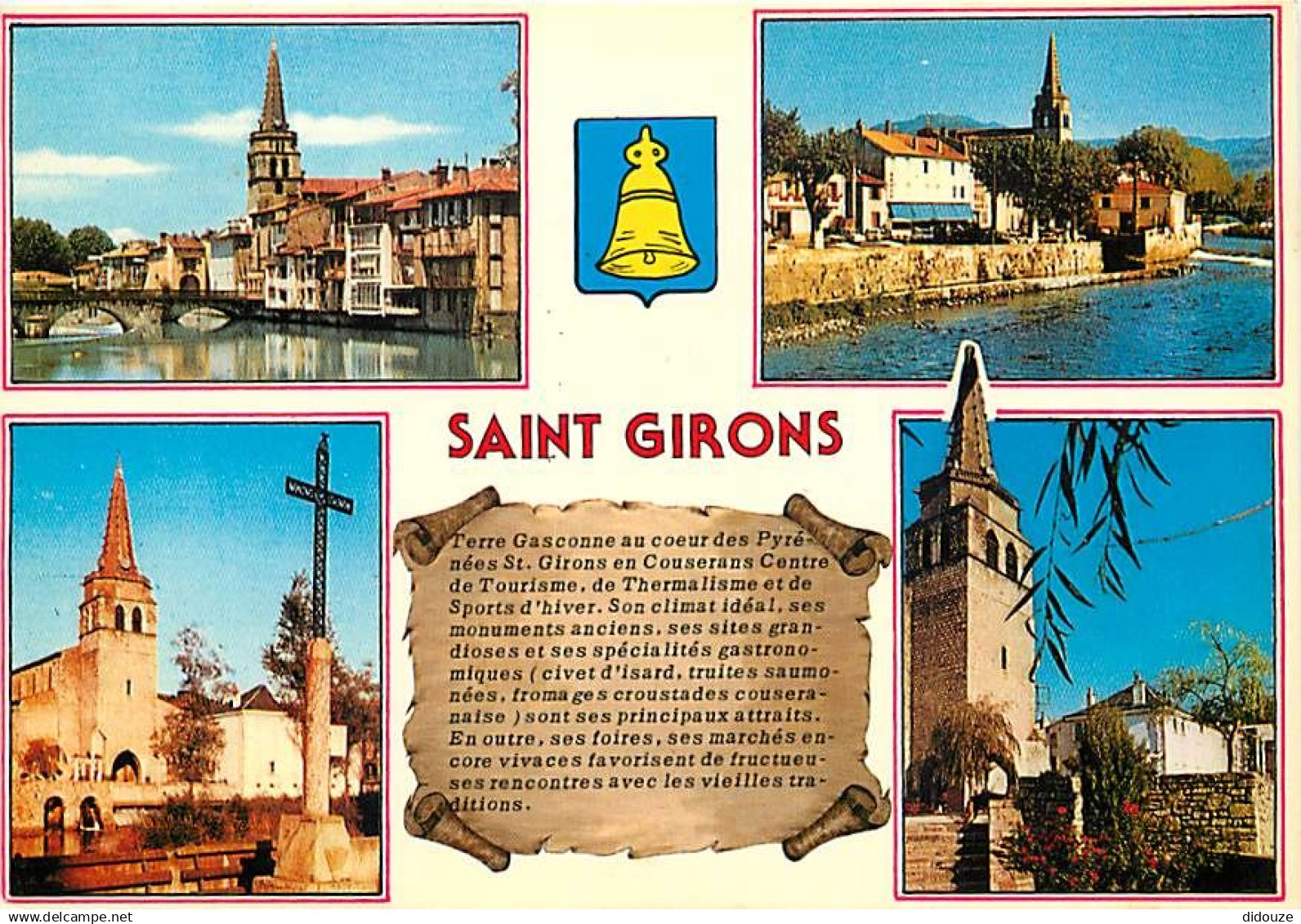 09 - Saint Girons - Multivues - Blasons - CPM - Voir Scans Recto-Verso