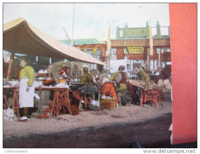 1 China postcard - no stamp   Pekin Pékin Peking street vendors in color