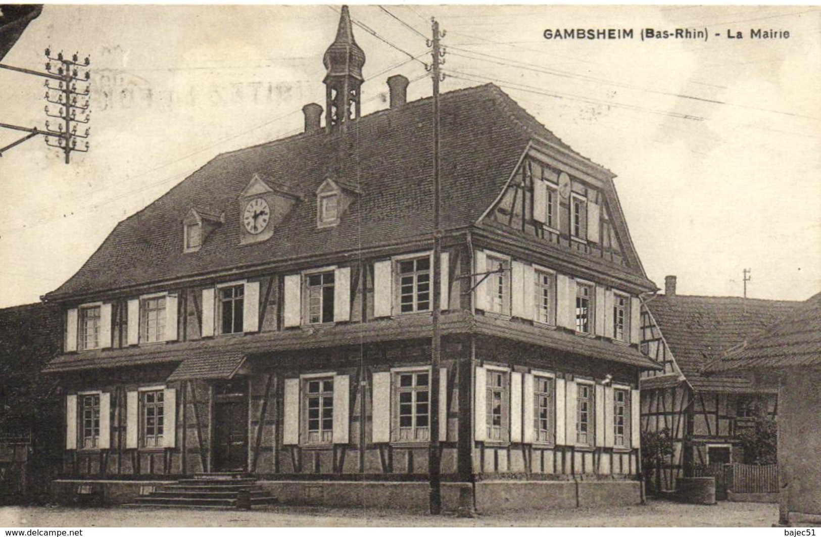 1 cpsm Gambsheim - la mairie