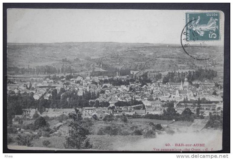 10 Bar-sur-Aube 40 - BAR-sur-AUBE Vue panoramique, c?t? Ouest D10D K10033K C10033C RH009563