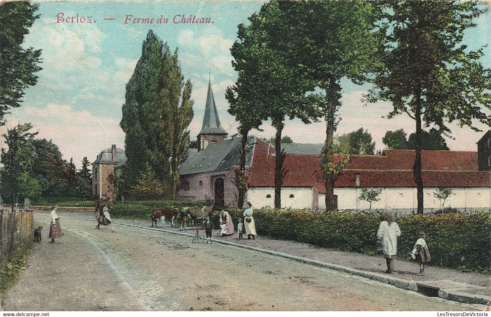 [-10%] Belgique - Berloz - Ferme du château - Colorisé - Edit. F. Teheux Hovent - Animé - Carte Photo Ancienne22