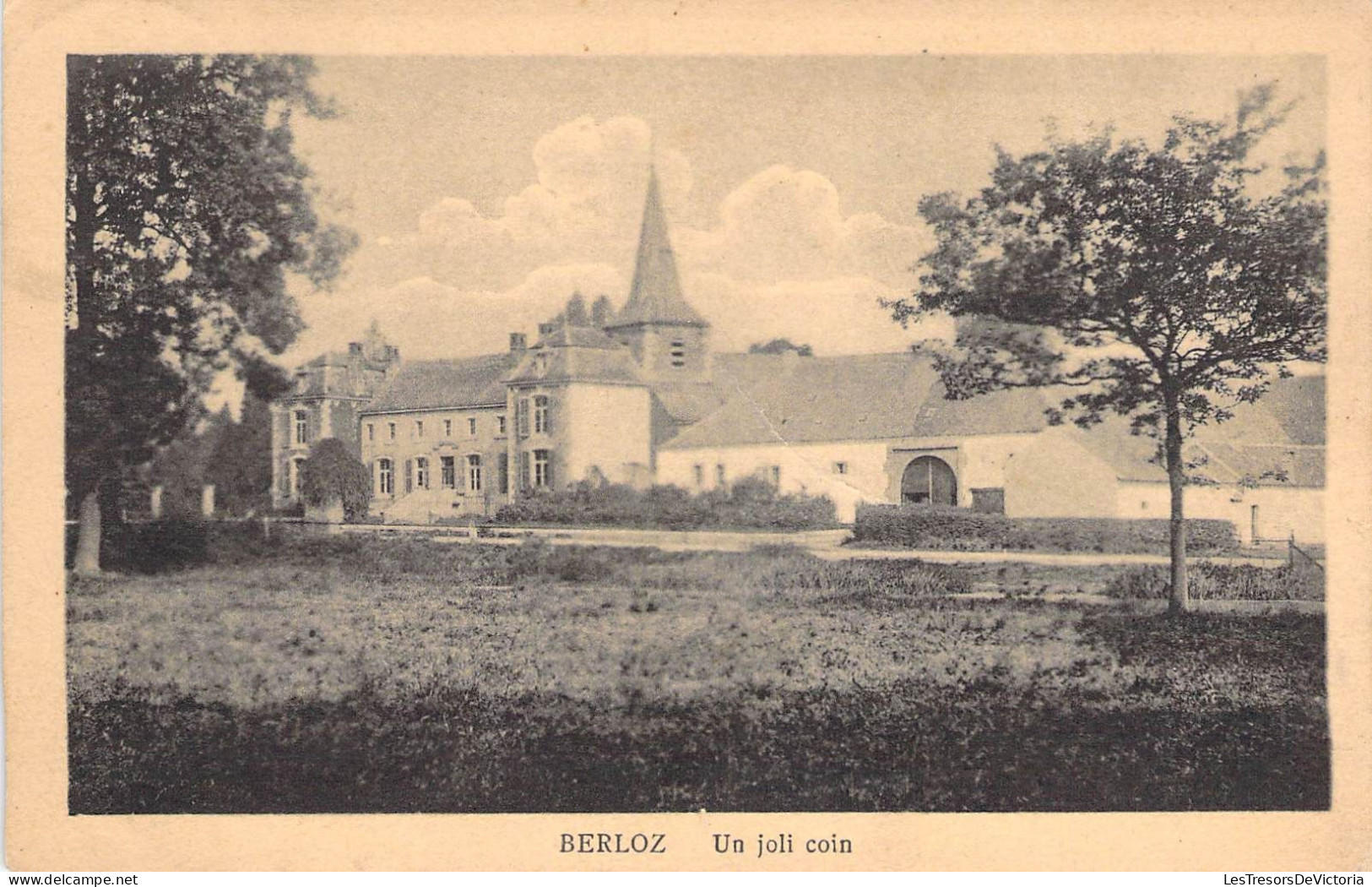 [-10%] Belgique - Berloz - Un joli coin - Edit. Henri Kaquet - Clocher - Carte Postale Ancienne