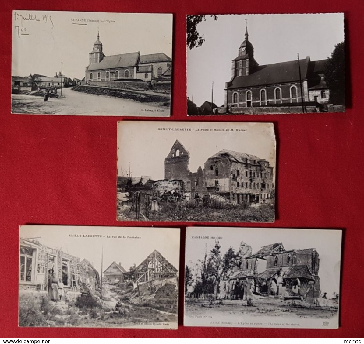 10 cartes  -  Région Bray sur Somme    -  Somme  ( 80  )