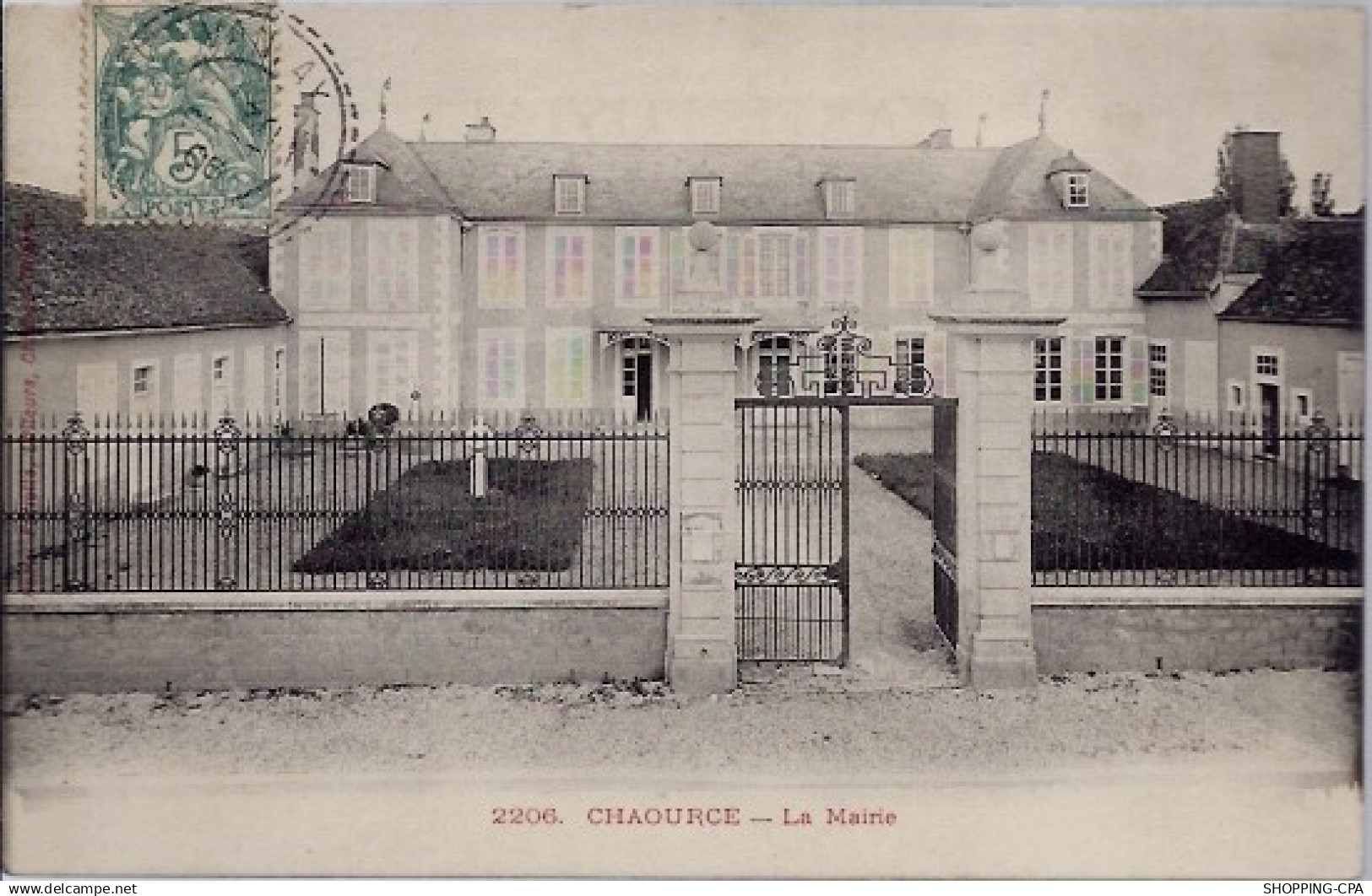 10 - Chaource - La Mairie - Voyagé - Dos non divisé...