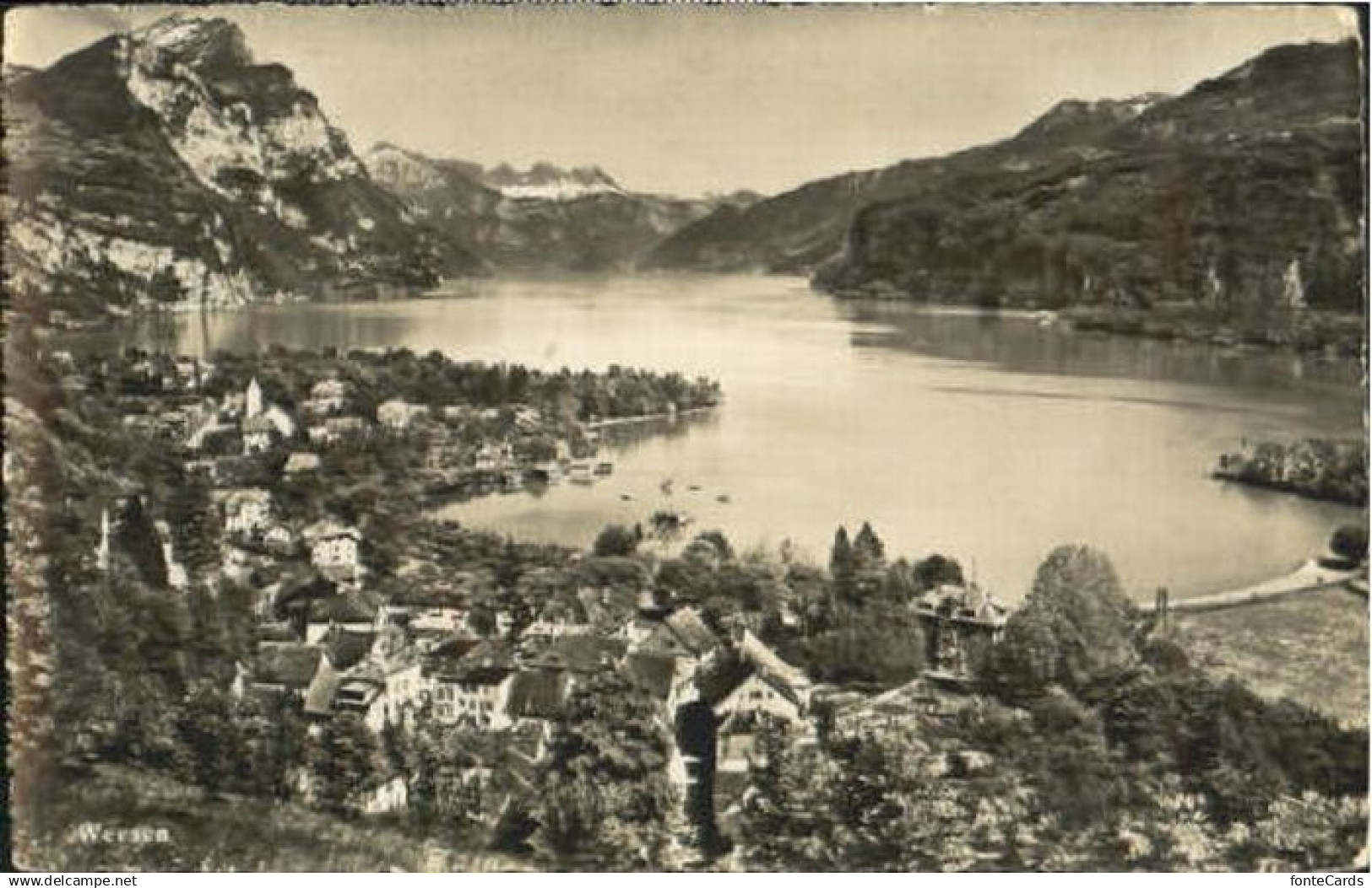 10567695 Weesen Walensee SG Weesen  ungelaufen ca. 1955