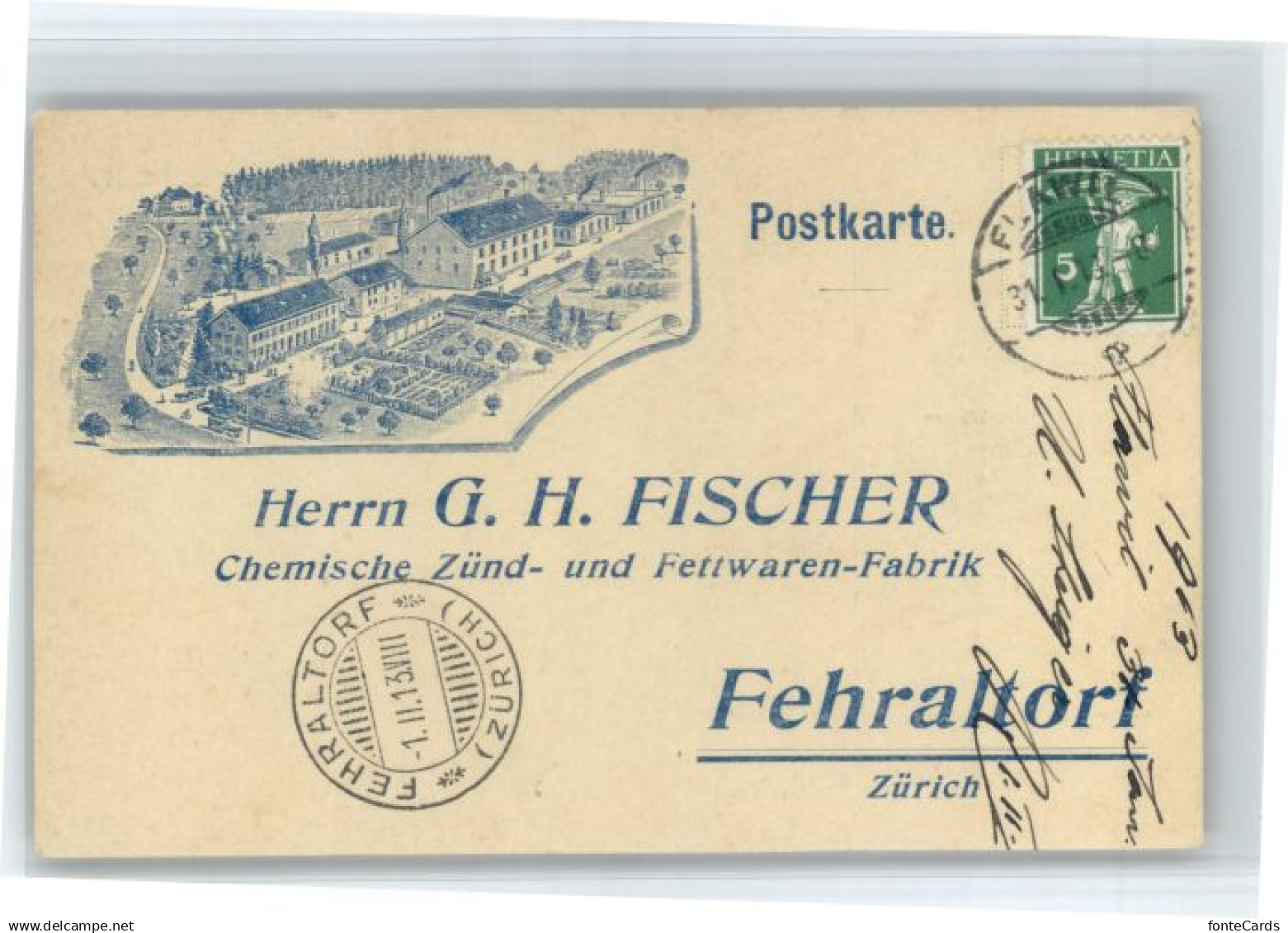 10724417 Fehraltorf Fehraltorf Herrn G H Fischer Chemische Zuend Fettwaren Fabri