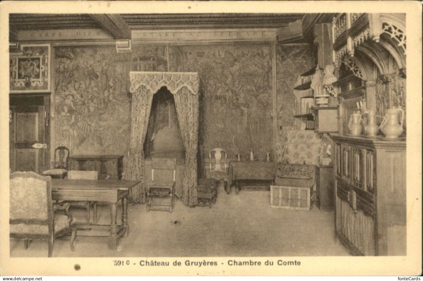 10792649 Gruyeres FR Gruyeres Schloss Chambre du Comte *