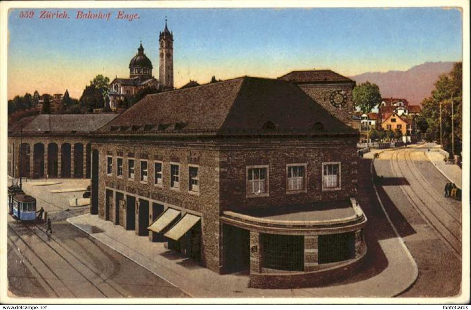 10957898 Zuerich Bahnhof Enge Strassenbahn