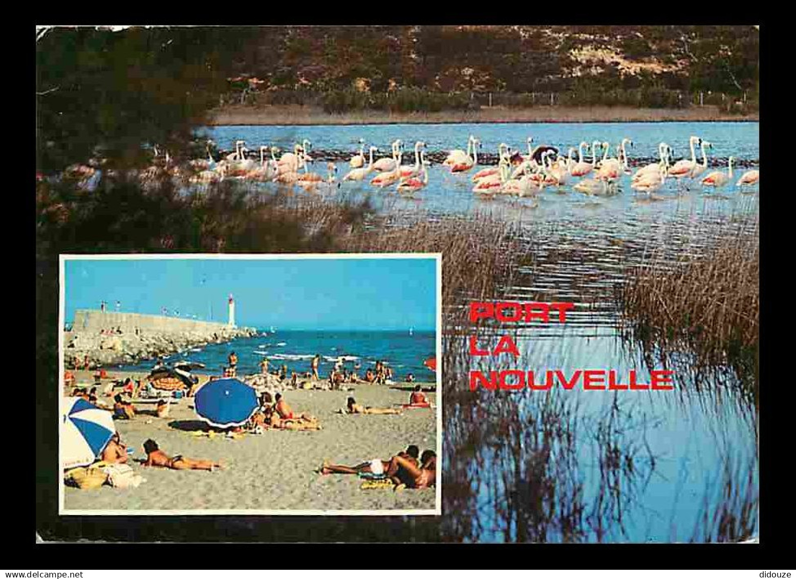 11 - Port la Nouvelle - Multivues - Scènes de Plage - Flamants roses - Flamme Postale de Port la Nouvelle - CPM - Voir S