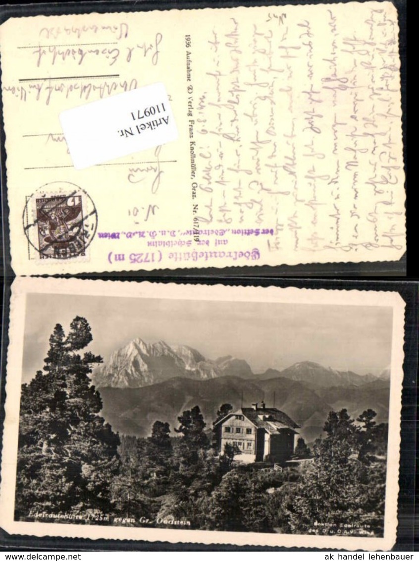 110971,Edelrauteh&uuml;tte bei Trieben 1934