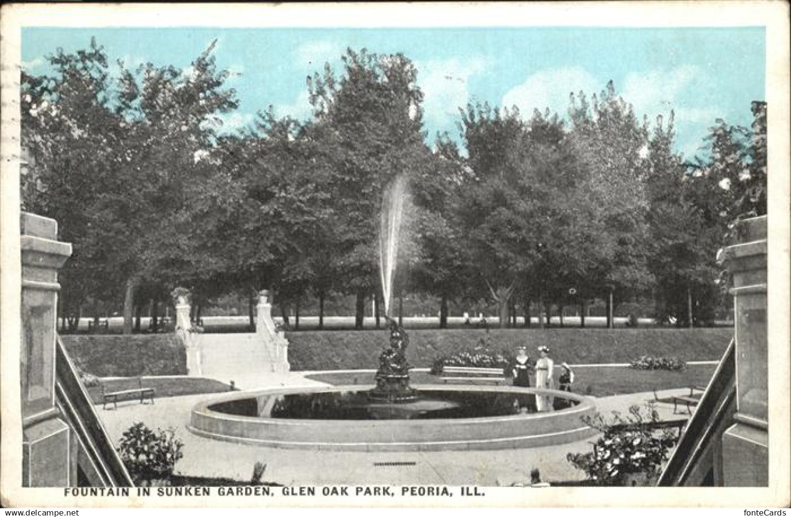 11322353 Peoria Illinois Fountain in Sunken Garden   Glen Oak Park