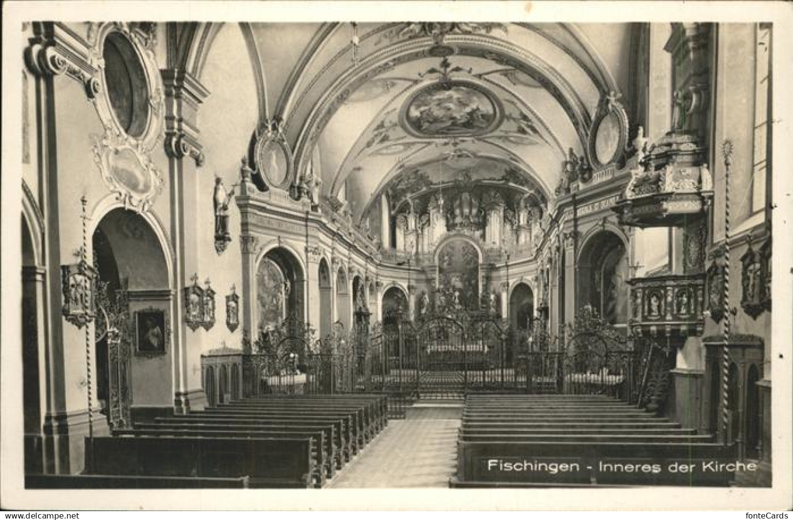 11357547 Fischingen TG Inneres Kirche Altar Fischingen TG