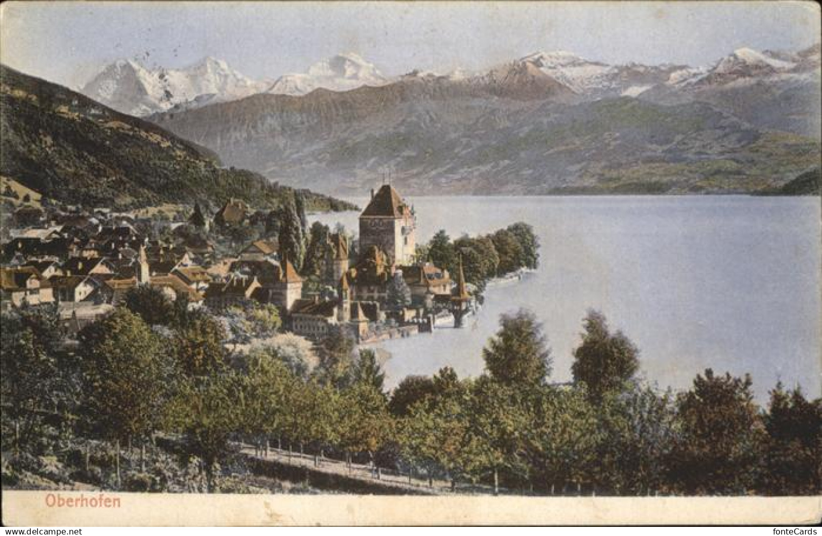 11371917 Oberhofen Thunersee Panorama mit Alpenblick Oberhofen am Thunersee