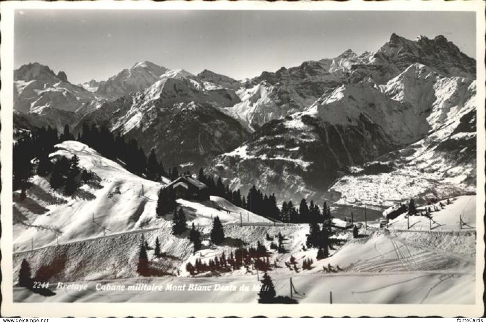 11384656 Bretaye Cabane militaire Mont Blanc Dents du Midi Bretaye