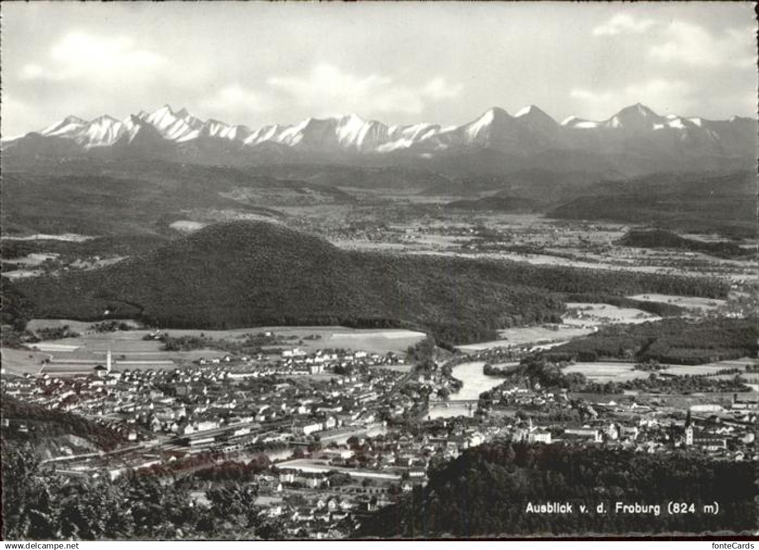 11385435 Laeufelfingen Blick vom Hotel Kurhaus Froburg Alpenpanorama Laeufelfing