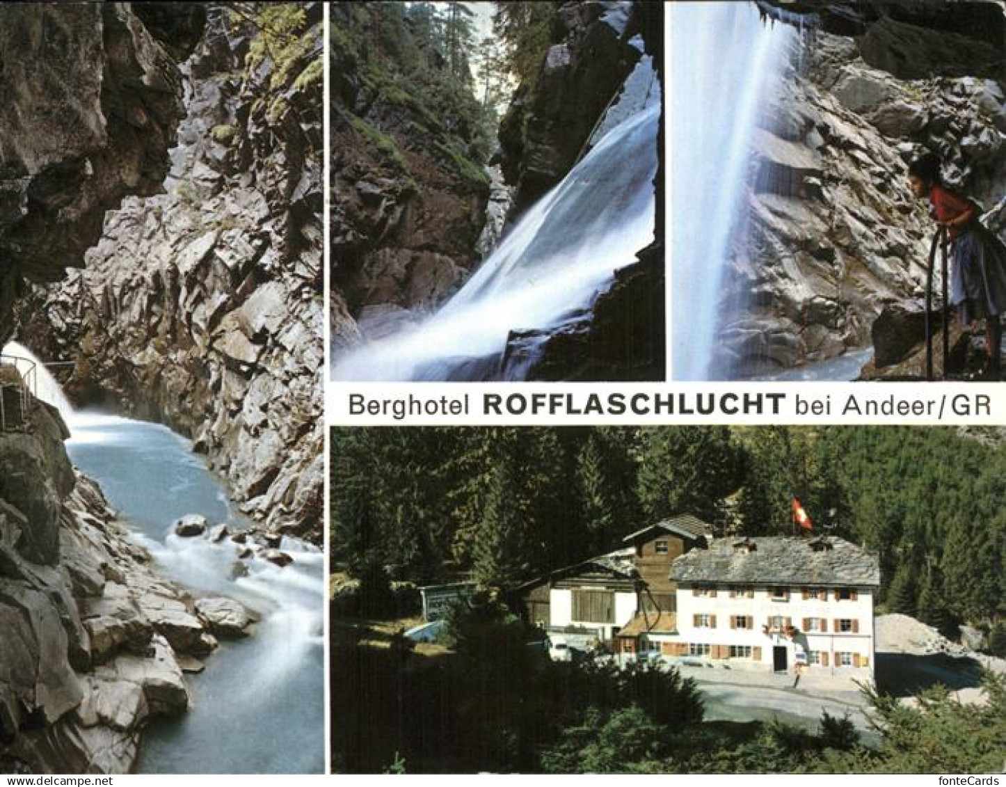 11434847 Andeer GR Berghotel Rofflaschlucht Wasserfall Andeer