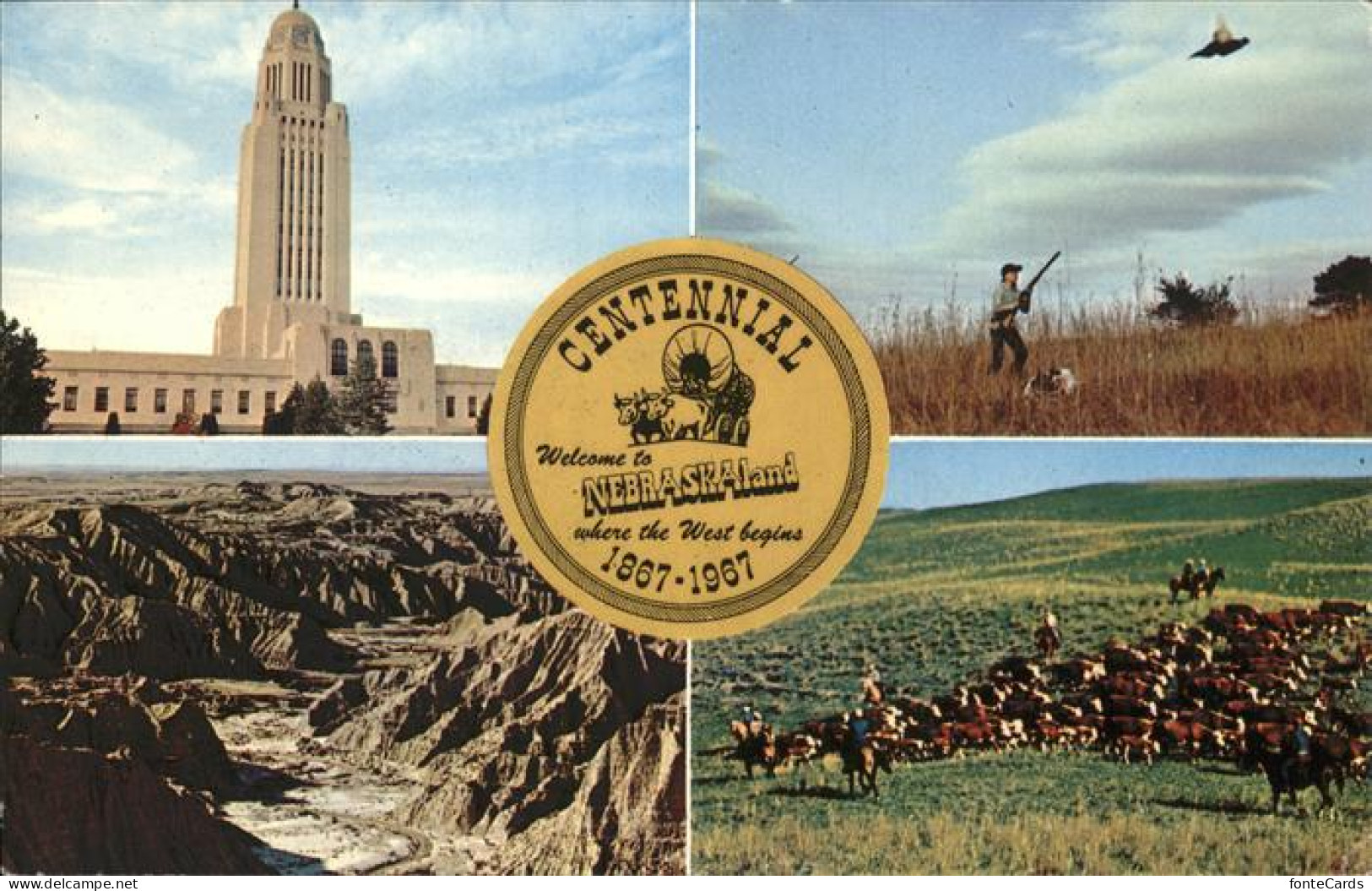 11491392 Omaha_Nebraska Nebraska Centennial Year State Capitol scenic Badlands H