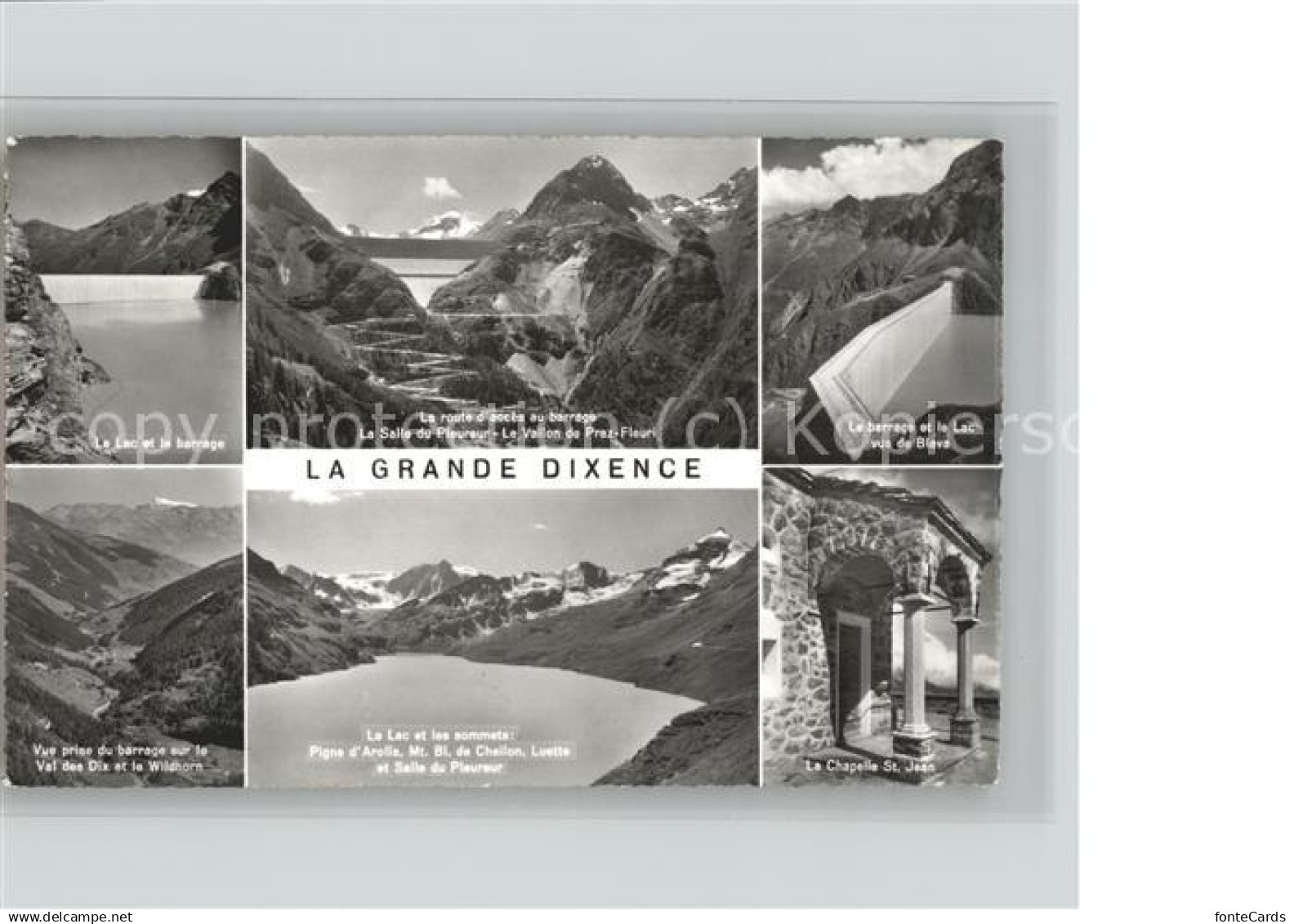 11497466 La Grande Dixence Lac et barrage La Salle du Pleureur Vallon de Praz Fl