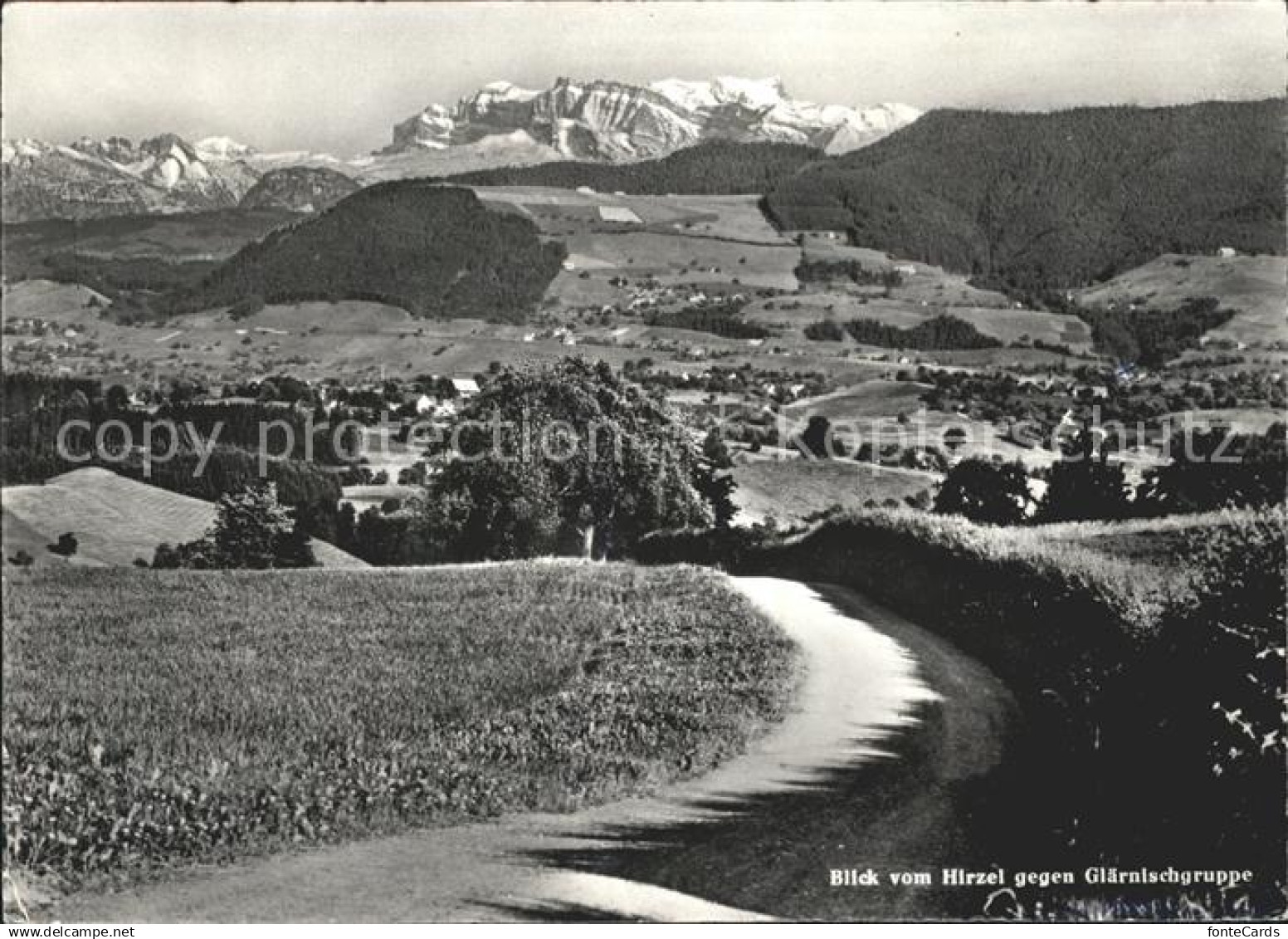 11640961 Hirzel Horgen Panorama Blick vom Hirzel gegen Glaernischgruppe