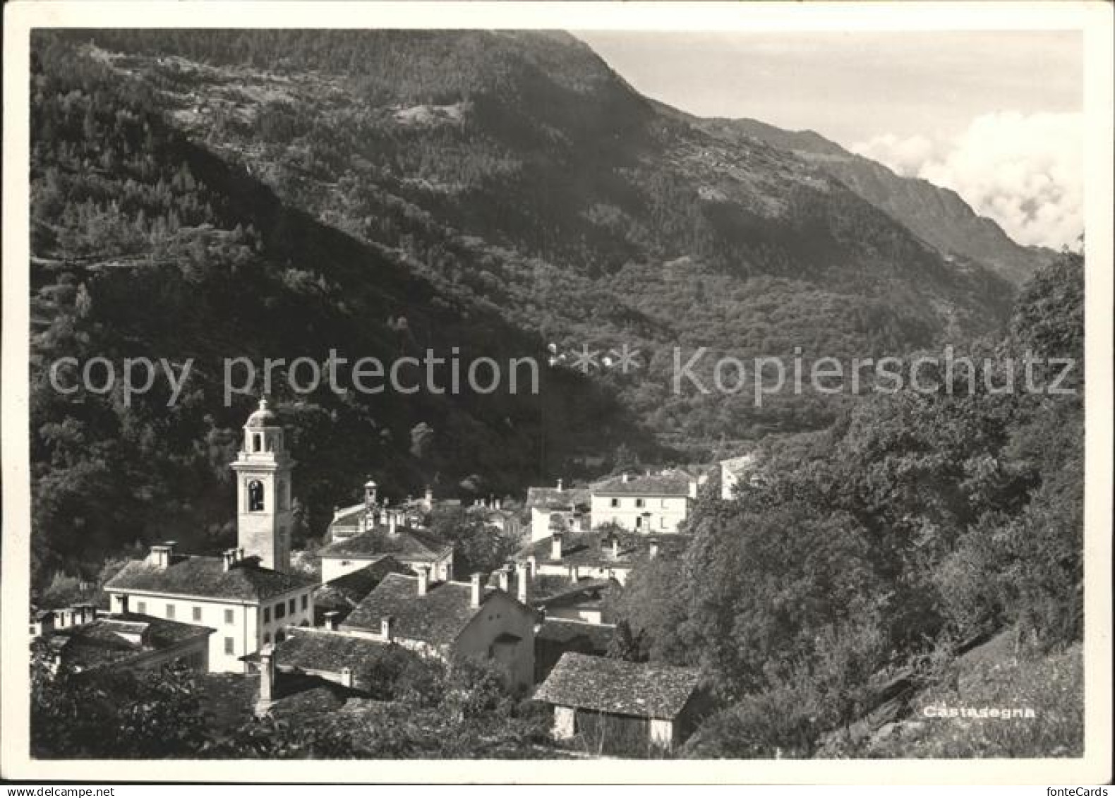 11641201 Castasegna Ortsansicht mit Kirche Castasegna