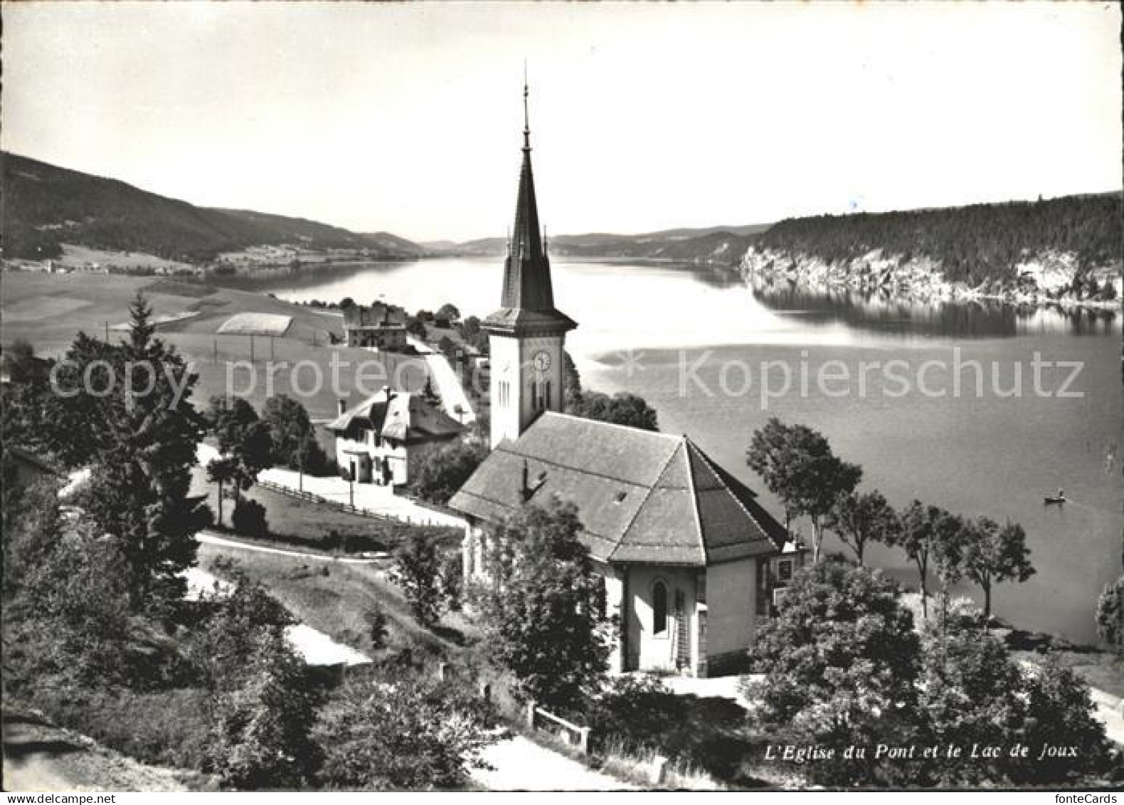 11644641 Le Pont VD Eglise et Lac de Joux