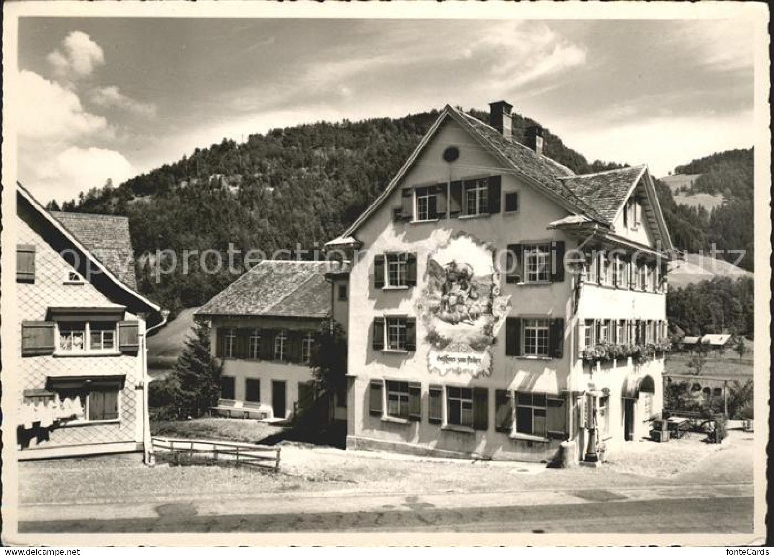 11646266 Brunnadern SG Gasthaus Pension zum Anker Fassadenmalerei Brunnadern SG