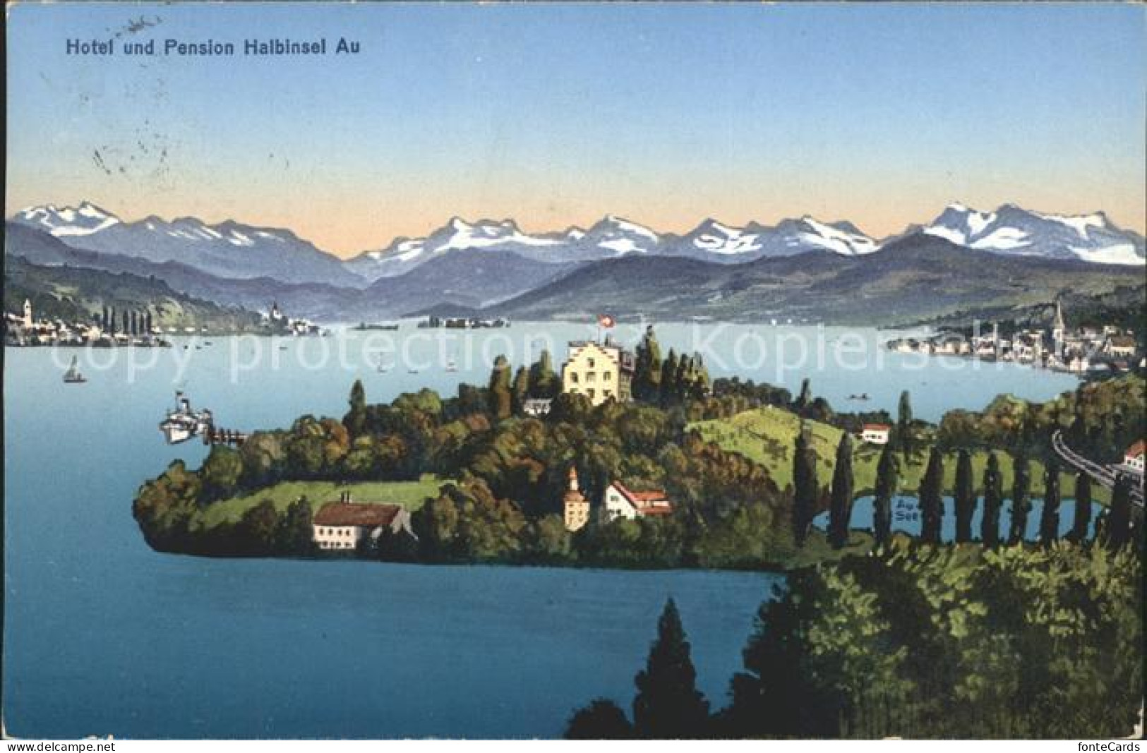 11651992 Au ZH Hotel Pension Halbinsel Au Zuerichsee Alpenpanorama Au ZH