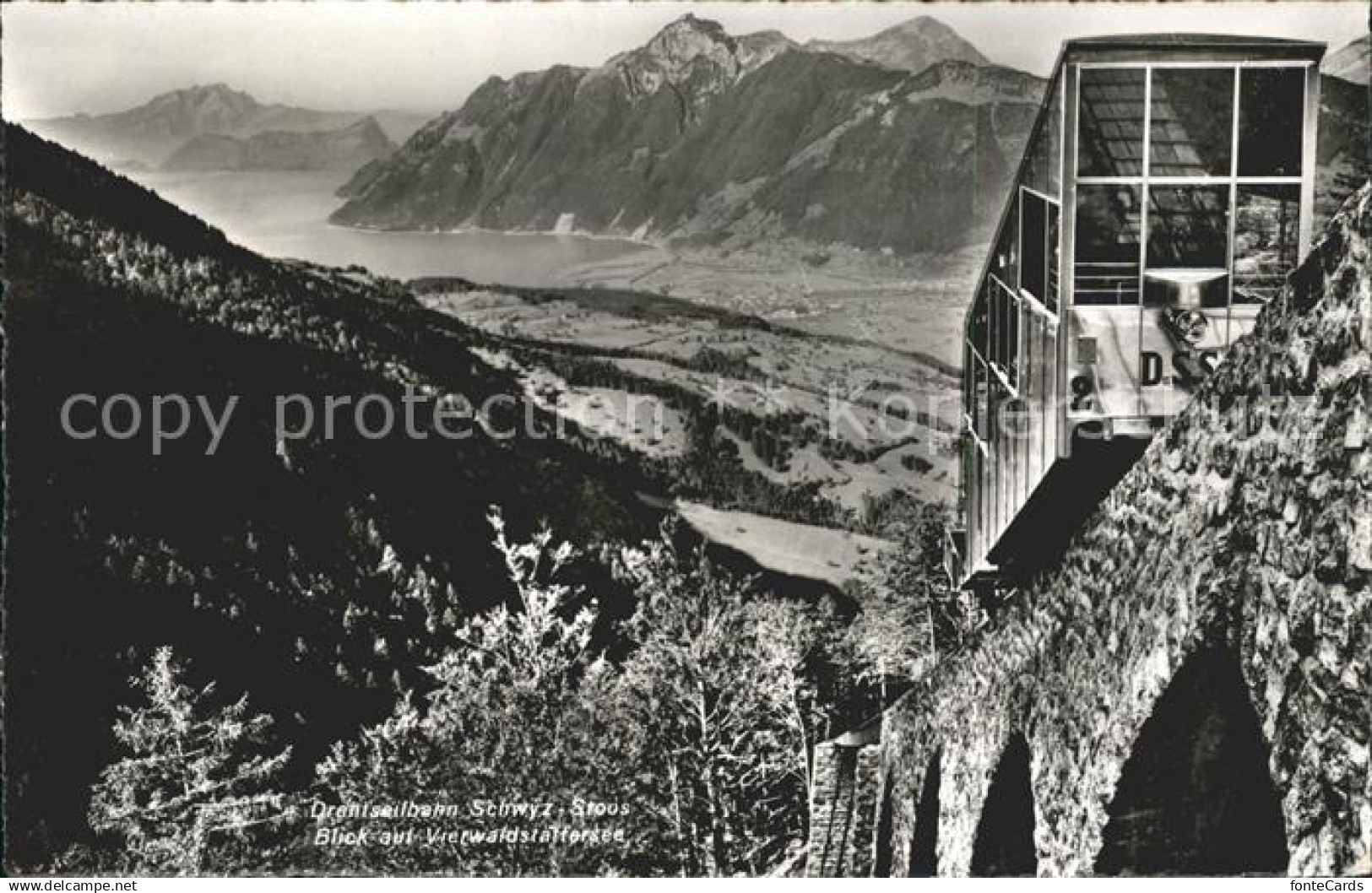 11672814 Stoos SZ Drahtseilbahn Schwyz Stoos mit Vierwaldstaettersee Stoos SZ