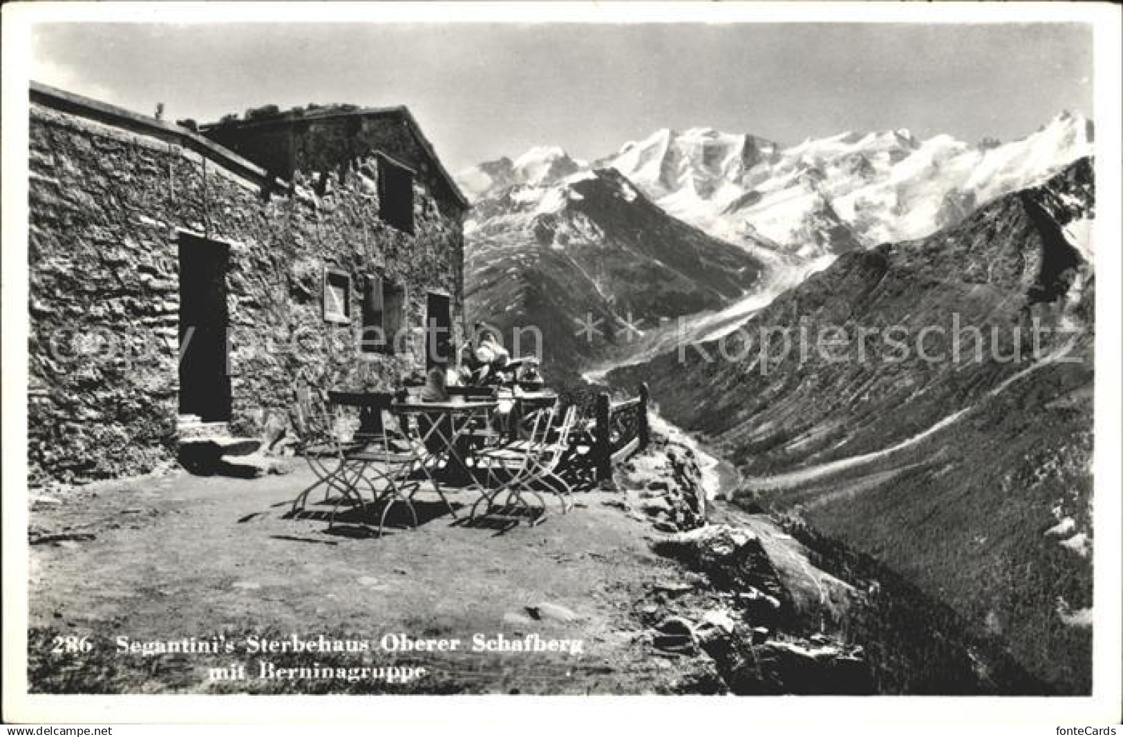 11677474 Schafberg Boltigen Segantinis Sterbehaus Oberer Schafberg mit Berninagr